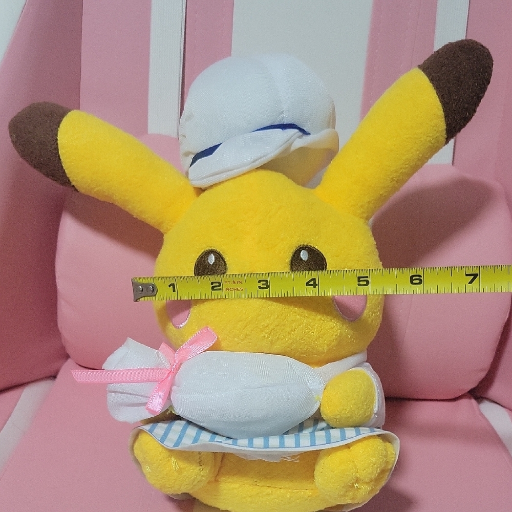 Pokemon Pikachu Plush with Yellow and White Outfit - Picture 3 of 9